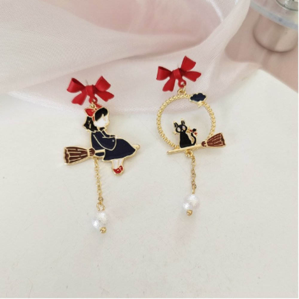 🍏50% OFF/3+...Asymmetrical Kiki and Jiji Earrings